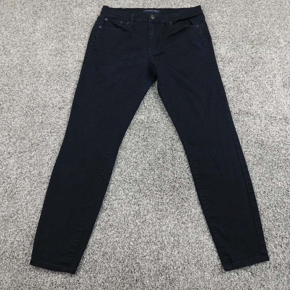 Aeropostale Jeans Womens 10 Dark Blue Denim Pants High Rise Jegging Flex Stretch
